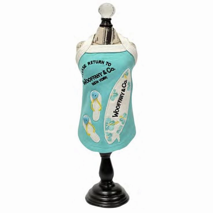 Wooffany Hibiscus Surfboard Dog Tank