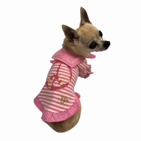 World Peace Sailor Dog Dress Pink
