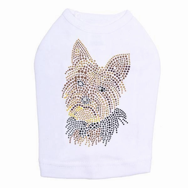 Yorkie Rhinestone Dog Tank