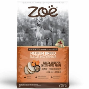 Zo Dog Medium Breed Turkey, Chickpea & Sweet Potato Dry Dog Food, 5kg