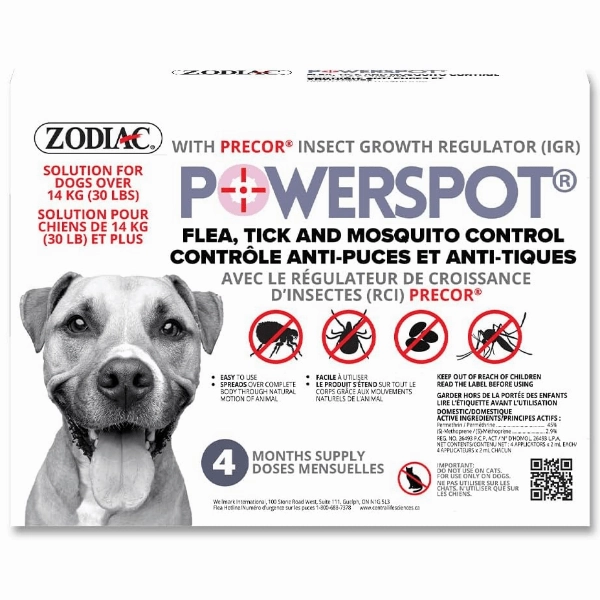 Zodiac Powerspot Flea and Tick Control for Dogs