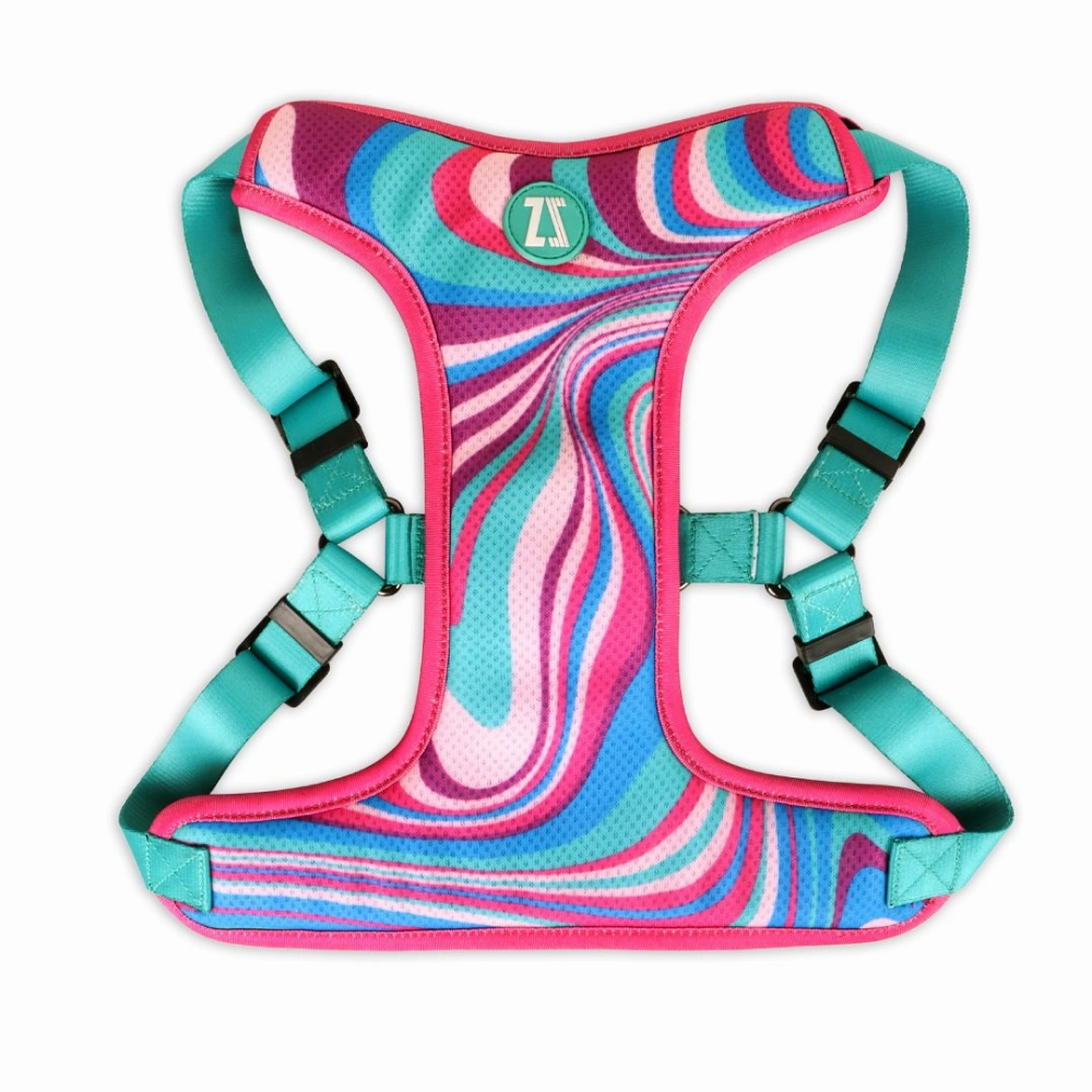Zoomiez Adjustable Fuse Printed Step in Mesh Harness for Dogs