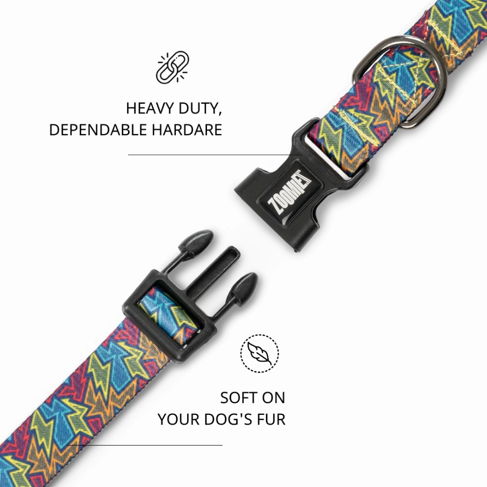 Zoomiez Bolt Printed Collar for Dogs