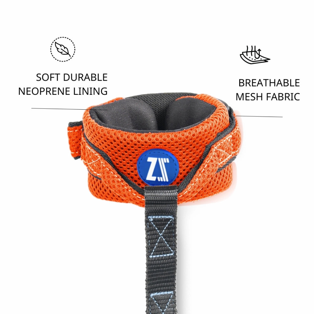 Zoomiez Hands Free Mesh Leash for Dogs & Cats (Orange)