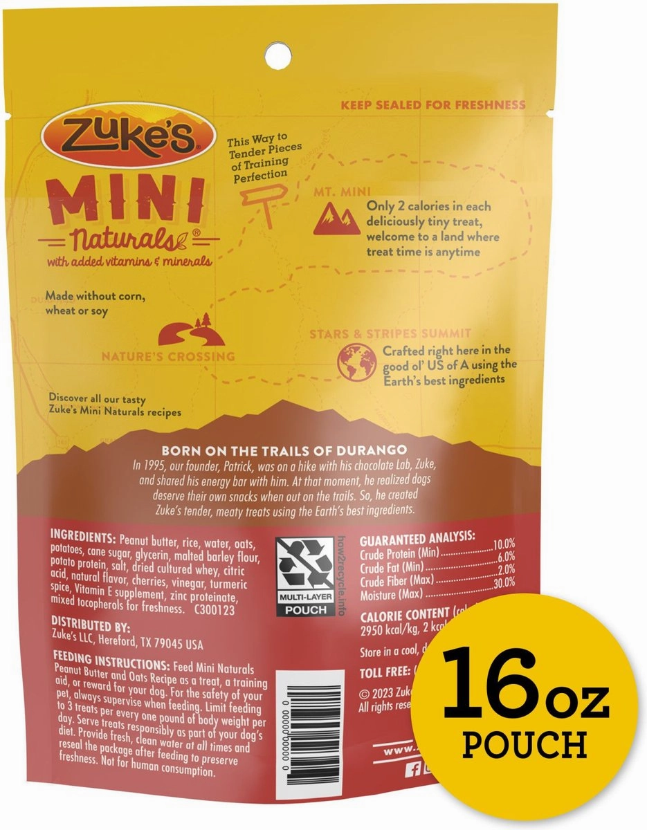 Zuke's Mini Naturals Peanut Butter & Oats Dog Treats